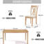 Table de salle à manger de 60 po x l 36 po avec 6 chaises de salle à manger en bois
