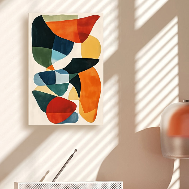 «Bold Color Abstract Shape», décoration bohémienne moderne haut de gamme pour le salon, 40*28inch (100*70*2cm)