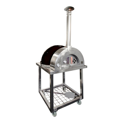 Four à pizza autoportant en acier inoxydable pour l'extérieur Forno di Italy
