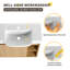 Meuble-lavabo mural 24 po avec lavabo en céramique, armoire de salle de bain flottante moderne avec tablette ouverte et porte simple, conception peu encombrante pour salle de bain-827477535-827477532