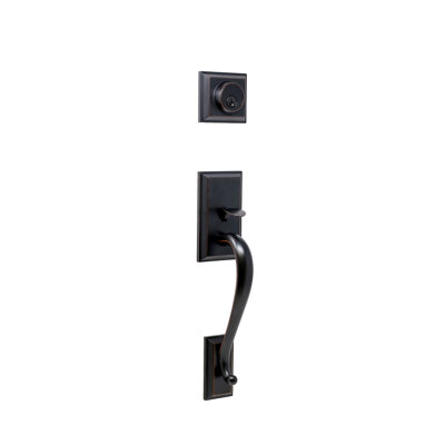 Handle With Knob And Deadbolt Reversible Entry Set