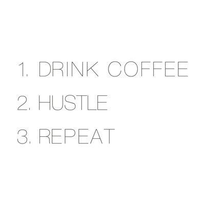 Drink Coffee Hustle Repeat - Wrapped Canvas Print