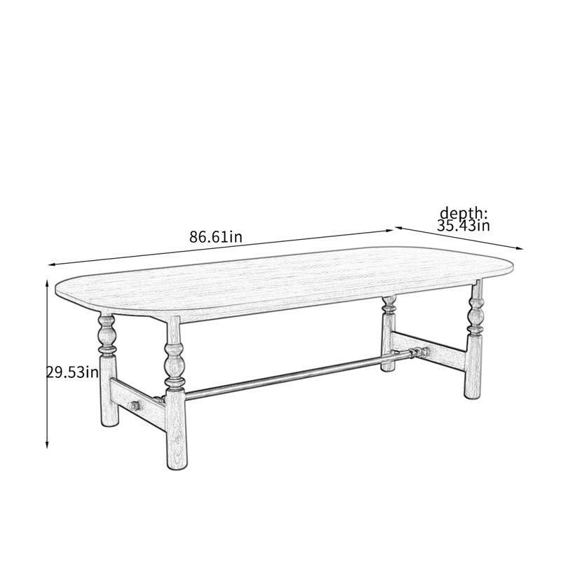 Viviani, H 29,53 po x L 86,61 po x l 35,43 po