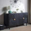 Armoire de rangement décorative, buffet d'appoint avec tablettes réglables, buffet autoportant