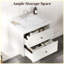 Ensemble de meuble-lavabo flottant blanc 24 po avec lavabo, armoire de rangement murale moderne avec portes et tiroirs, surface peinte