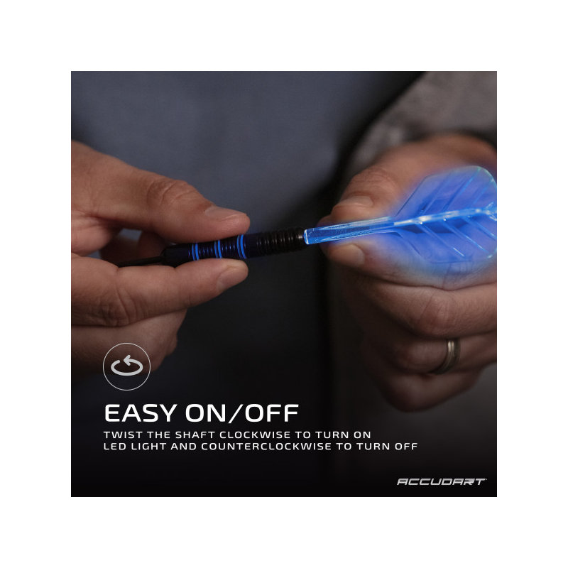 Accudart Tracer 3pk LED Darts, Blue