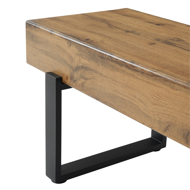 Banc rembourré pour chambre à coucher, Bois naturel délavé