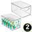 mDesign Plastic Storage Bin Box Container, Lid and Handles-98155404-98155402