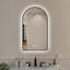 Miroir de salle de bain à DEL avec lumières antibrouillard à intensité variable noir-1754710212