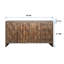 Armoire de rangement à 4 portes en bois de style campagnard Accent