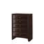 Mobilier de chambre à coucher contemporain en bois brun à 5 tiroirs 1Pc-886862995