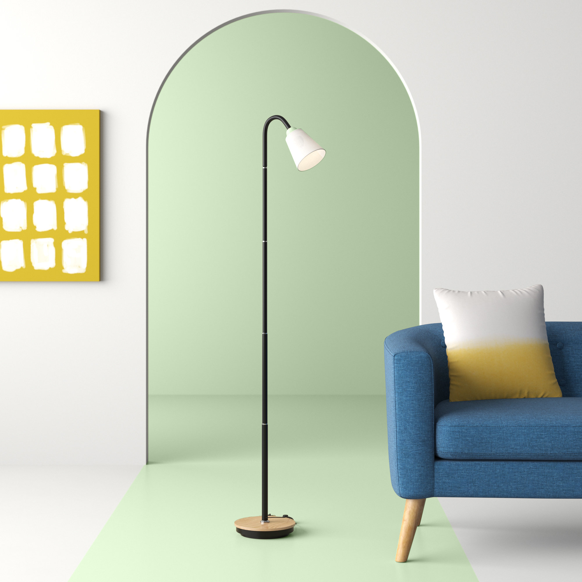 Hashtag Home Evgeniya 58" Arched Floor Lamp & Reviews Wayfair