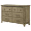 Henry 6-Drawer Bedroom Dresser Cabinet Vineyard Oak