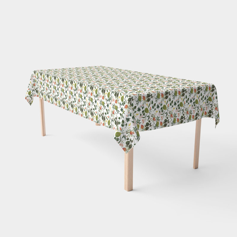 Plantsville Floral Square Tablecloth, 104" x 60"