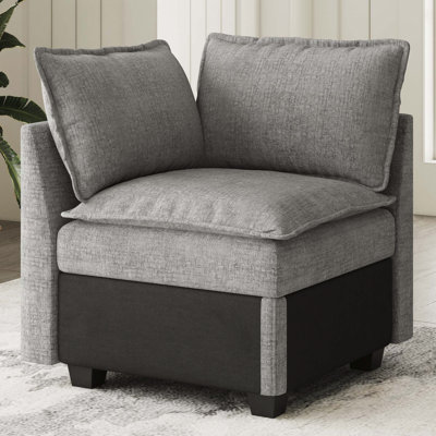 Fauteuil d'angle sans accoudoirs en Lille Chenille
