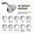 Replacement Kit 5 inch Round 10-Function Shower Head & Stainless Steel Trim-123458094
