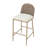 Briarfield Farmhouse-Inspired Dining Stool With Handwoven PE Rattan Back And Cushioned Seat-118320683