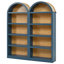 Meuble audio-vidéo North 3 pièces avec bibliothèque et portes en verre trempé-128847194