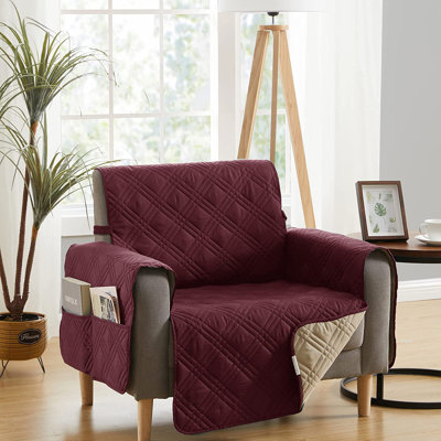 Housse pour chaise réversible en polytétrafluoroéthylène Newfield, bleu marine et brun clair
