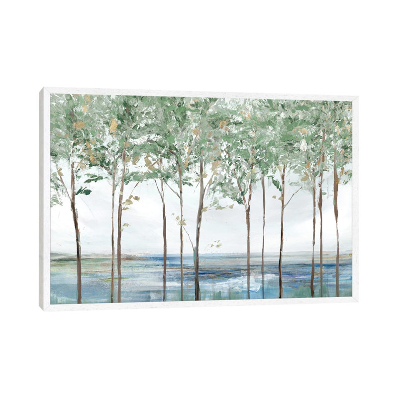 Forest Peak by Isabelle Z - Painting on Canvas, 101.6 cm H x 66.04 cm W, White Framed
