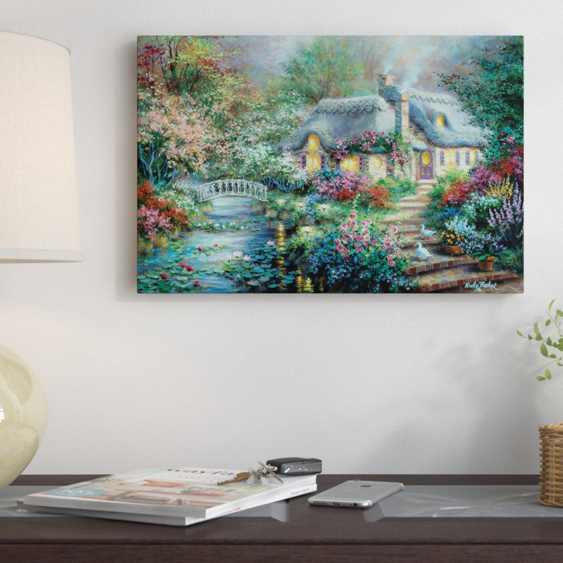 « little river maison », reproduction d’art sur toile, H 18 po x l 26 po x P 1,5 po