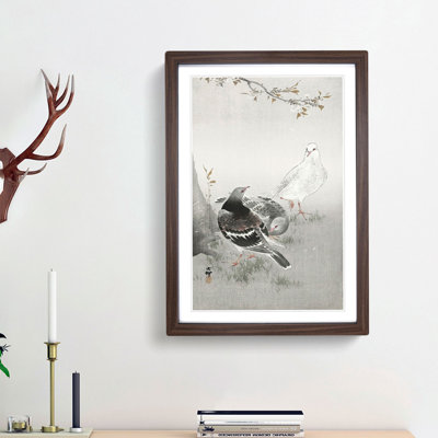 Three Pigeons by Ohara Koson - Picture Frame Painting Print