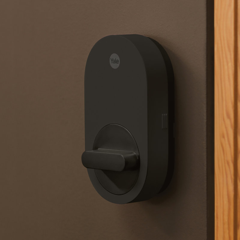 Serrure intelligente avec clé Yale, Noir mat