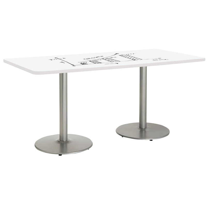 Table de salle de pause, H 29 po x L 84 po x l 42 po, Argent