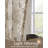Linen Blend Semi Sheer Pod Pocket Floral Patterned French Country Curtains-1867900611-1867900615