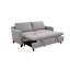 Futon moderne gris et blanc, convertible 3 en 1 avec canapé-lit, réglable, tissu de lit de salon 69 po