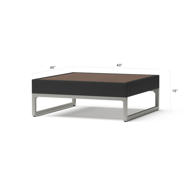 Sameko Square Metal Outdoor Chat Table , 40'' in. W 40'' in. D