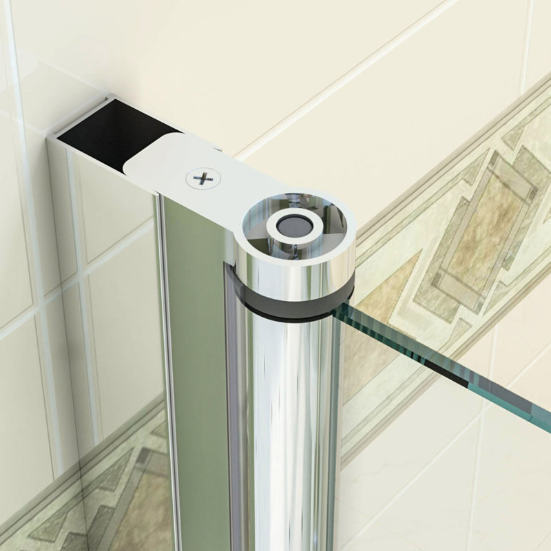 32"-33 1/4" W x 72" H Pivot Frameless Shower Door with Clear Glass