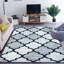 Modern Grey Geometric Area Rug & Runner – Non Slip Large Living Room, Bedroom, Hallway & Kitchen Carpet-947055192