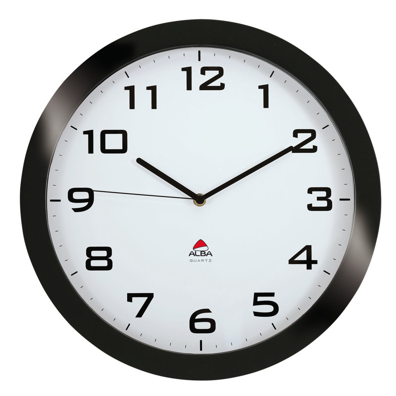 Medium Black and White Quartz Silent Wall Clock