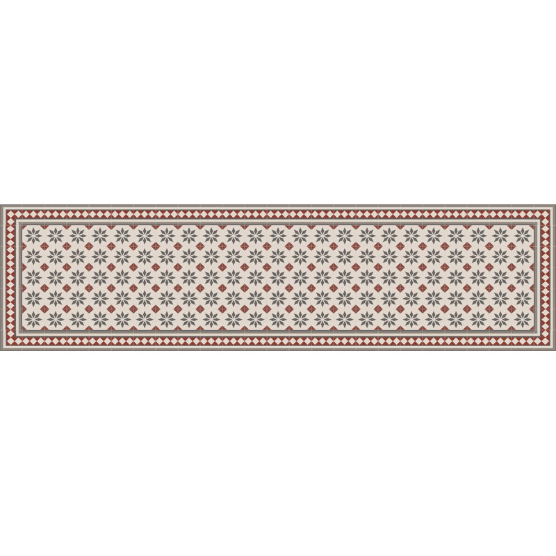 Endi Vinyl Machine Printed Area Rug, Rectangle 2'2" x 8'2.4"