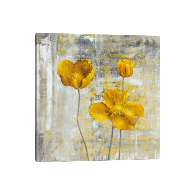 Yellow Flowers II by Carol Black - Wrapped Canvas Painting, 93.98 cm H x 93.98 cm W x 1.91 cm D, No Frame
