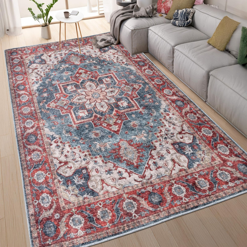 HAMILTON Rectangle Oriental Cotton Kilim Washable, Pink, Rectangle 200 x 290 cm