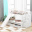 Lit superposé multifonctionnel avec tiroirs de rangement et glissière, simple sur double, H 61,4 po-391499553