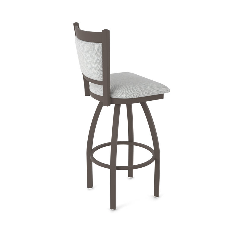 Tabouret pivotant Hadleigh, Tabouret de comptoir (siège d'une hauteur de 25 p, Tissu - alpin graphique, Bronze