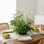 Arrangement de verdure artificielle dans un vase noir mat, centre de table en fausse plante tropicale avec anthurium et fougères pour la table de salle à manger, décoration de salon