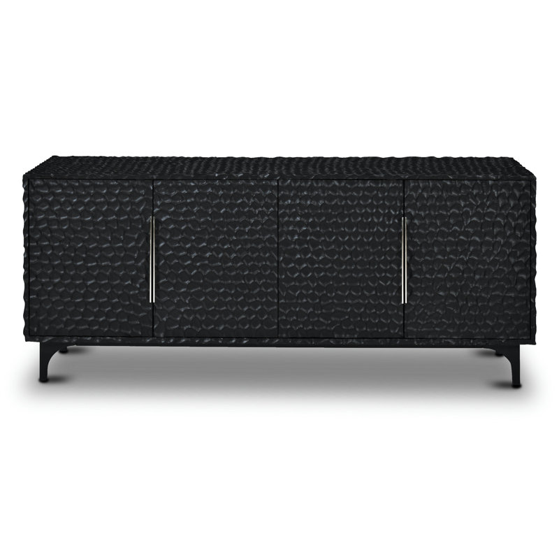 Chennai Handcrafted Solid Wood Sideboard in Black