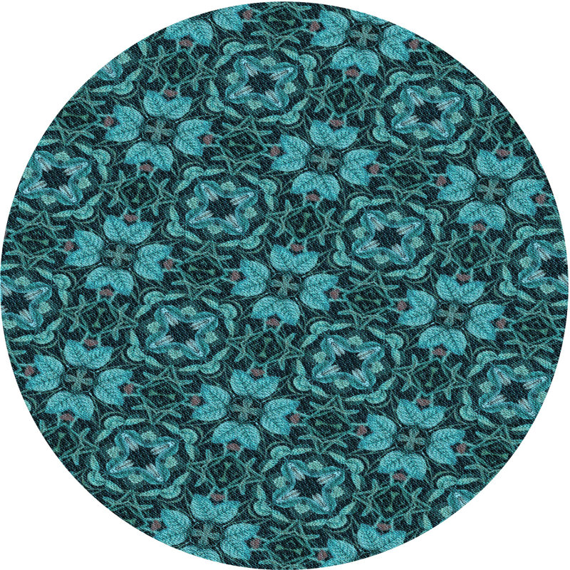 Abstract Indoor Rug, Round 6'