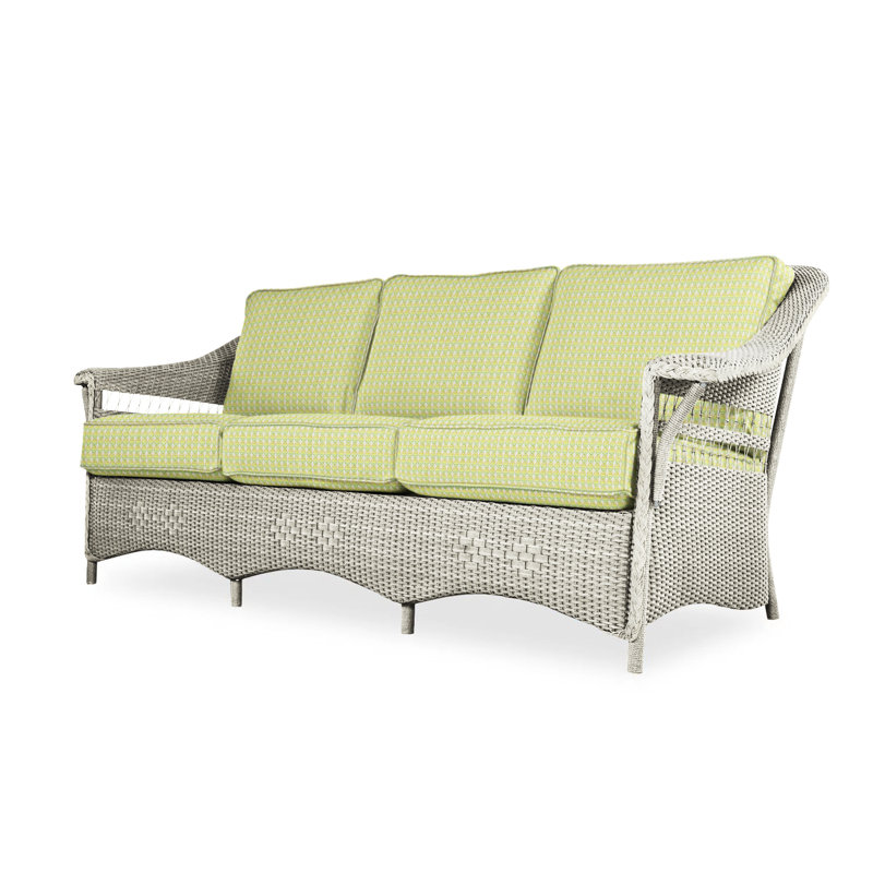 Nantucket Outdoor 3 - Seat Patio Sofa, Serena Floral Mist, Linen