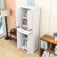 Hautes armoires garde-manger multifonctionnelles avec tablettes réglables, tiroirs et grandes armoires de rangement-1702754792