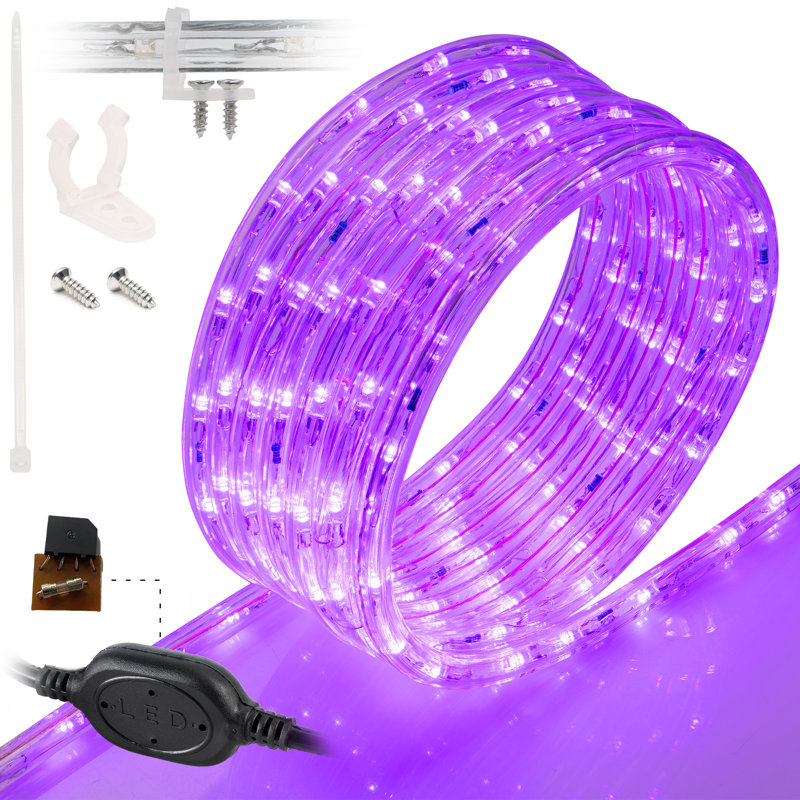 Cordon lumineux à DEL, H 0,375 po x l 600 po x P 0,375 po, 576, Mauve