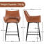 Faux Leather Bar Stool with Arm