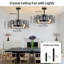 Boehme 19.68'' Crystal Caged Chandelier Ceiling Fan with Light and Remote Control