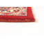 Tapis décoratif en laine rouge noué à la main des années 1990 de conception unique 6 pi 4 po x 9 pi 9 po Causeaux