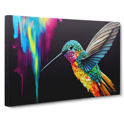 XXX-H1022-WF-4787X Hummingbird In Colour Vol.1 Abstract - Wrapped Canvas Print
