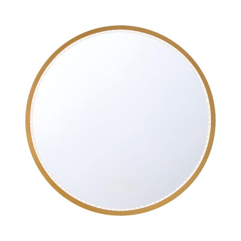 Miroir rond 30 po Cerissa, Or